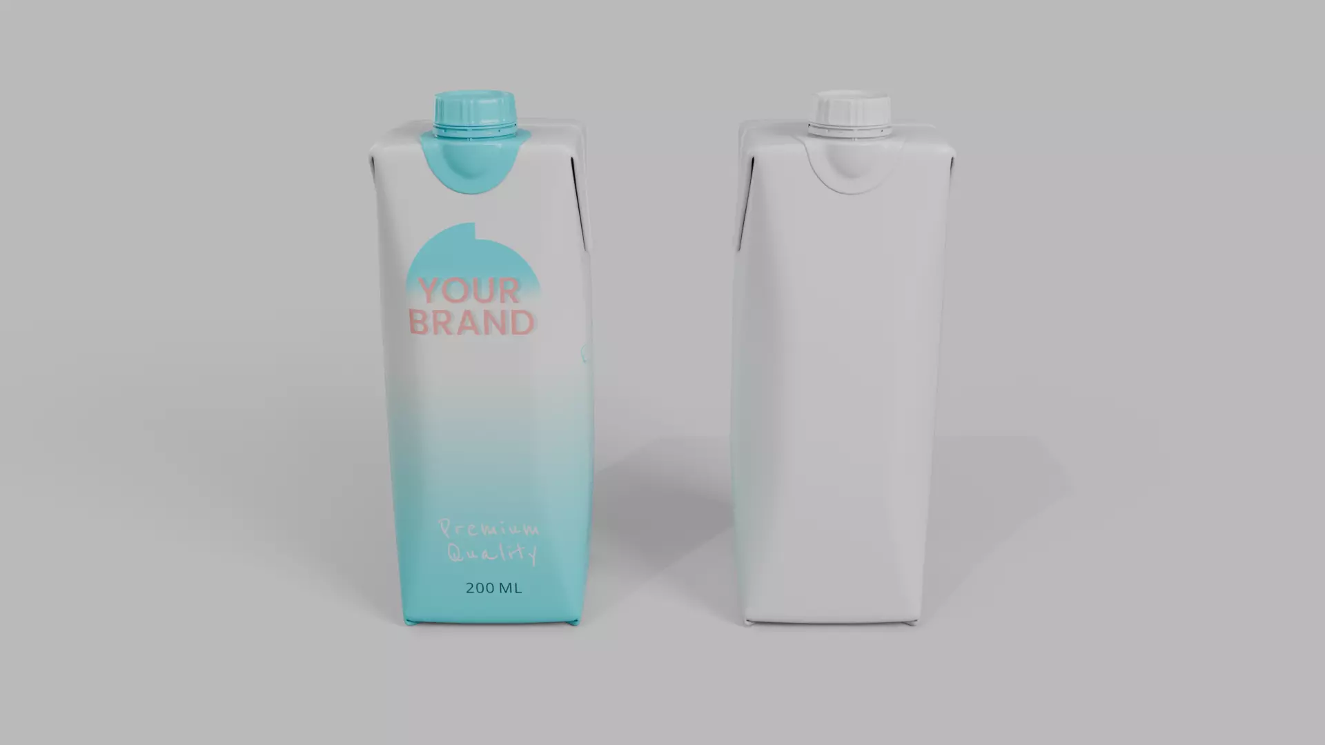 Beverage Carton Small Sizes Mix - Customizable Pack 3D Model Collection_31