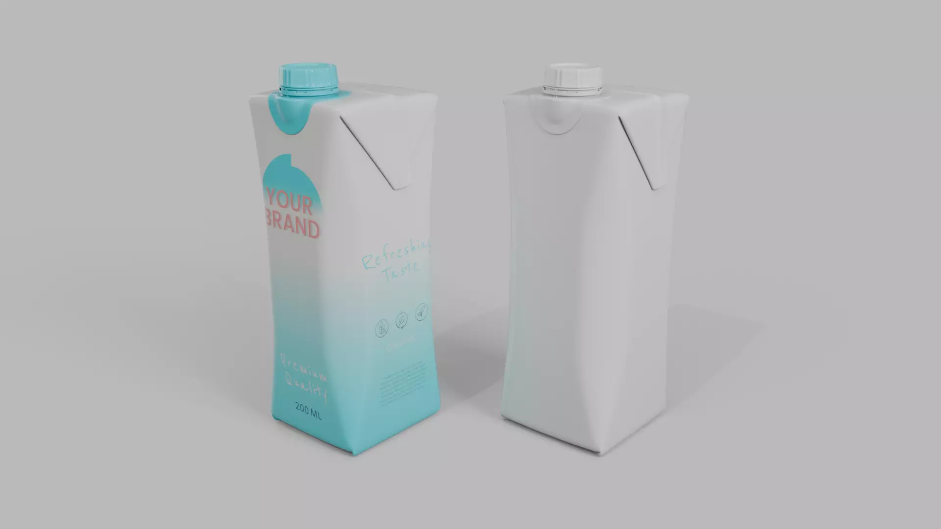 Beverage Carton Small Sizes Mix - Customizable Pack 3D Model Collection_30