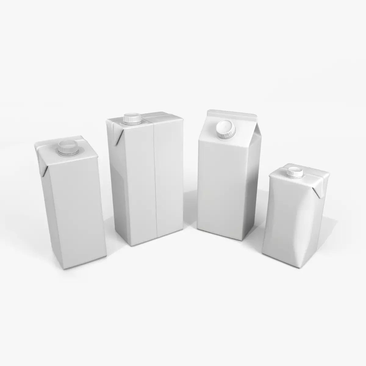 Beverage Carton Everyday Set - Customizable Pack 3D Model Collection_5
