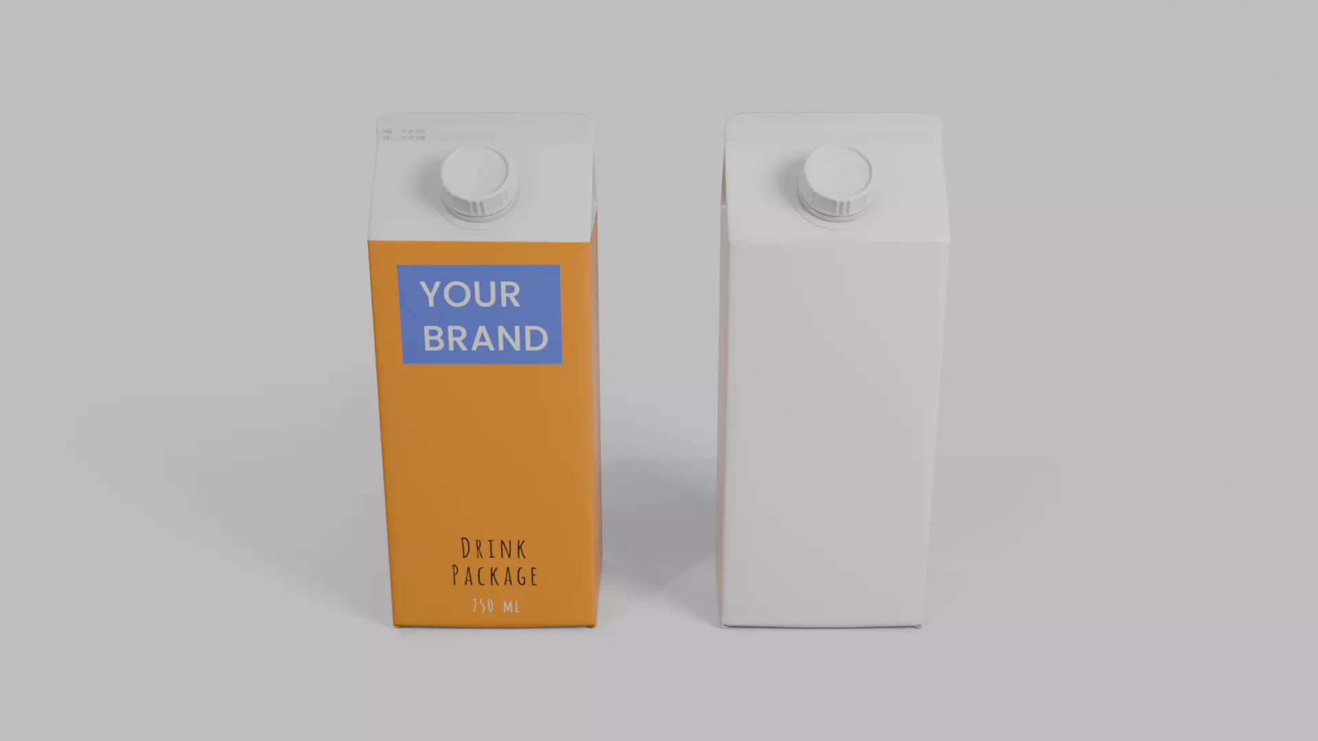 Beverage Carton Everyday Set - Customizable Pack 3D Model Collection_8