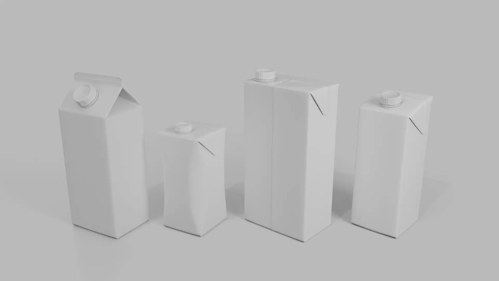 Beverage Carton Everyday Set - Customizable Pack 3D Model Collection_7