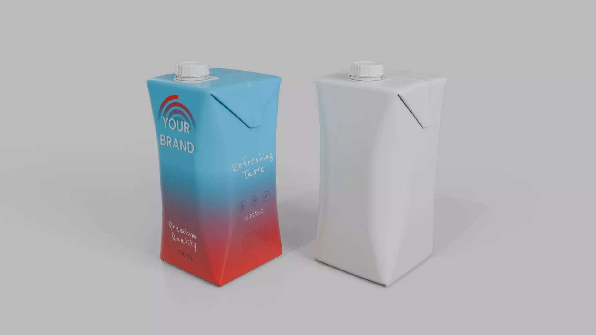 Beverage Carton Everyday Set - Customizable Pack 3D Model Collection_24