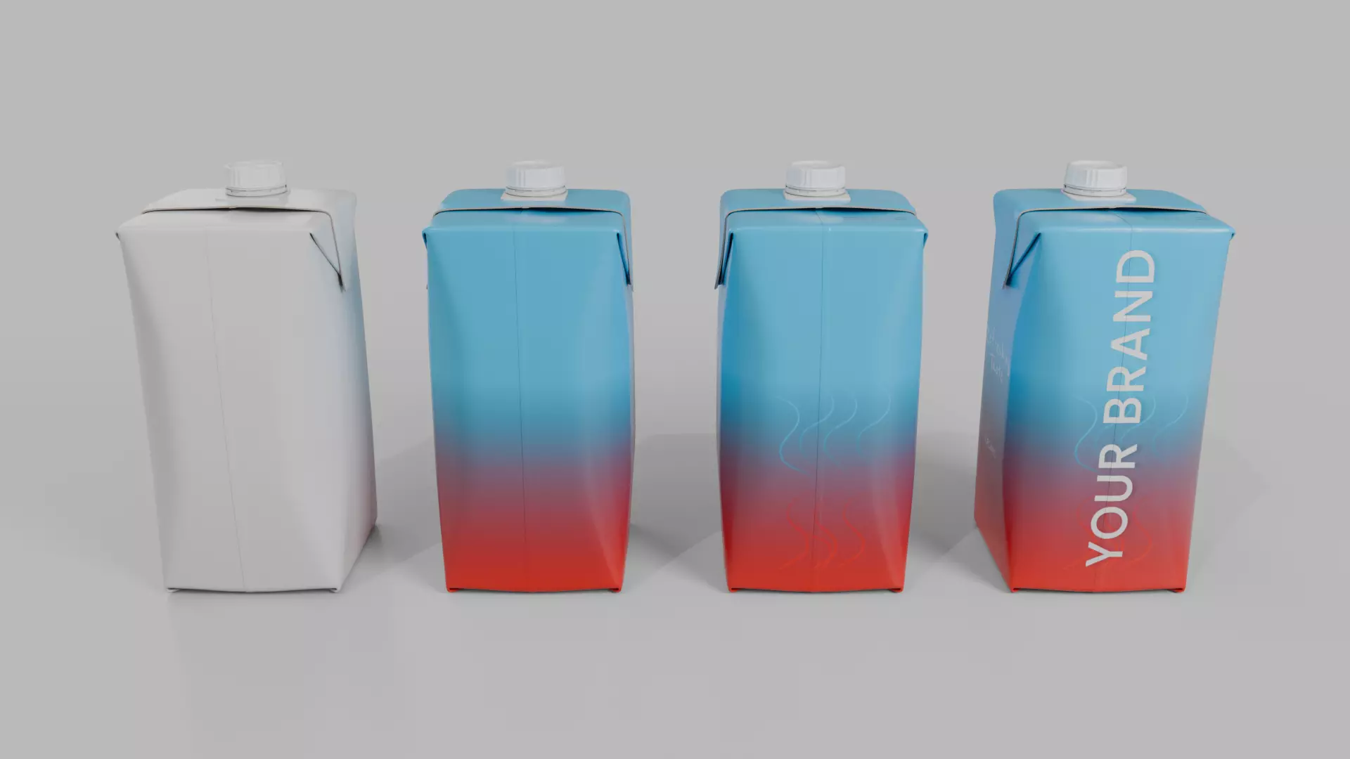 Beverage Carton Everyday Set - Customizable Pack 3D Model Collection_27