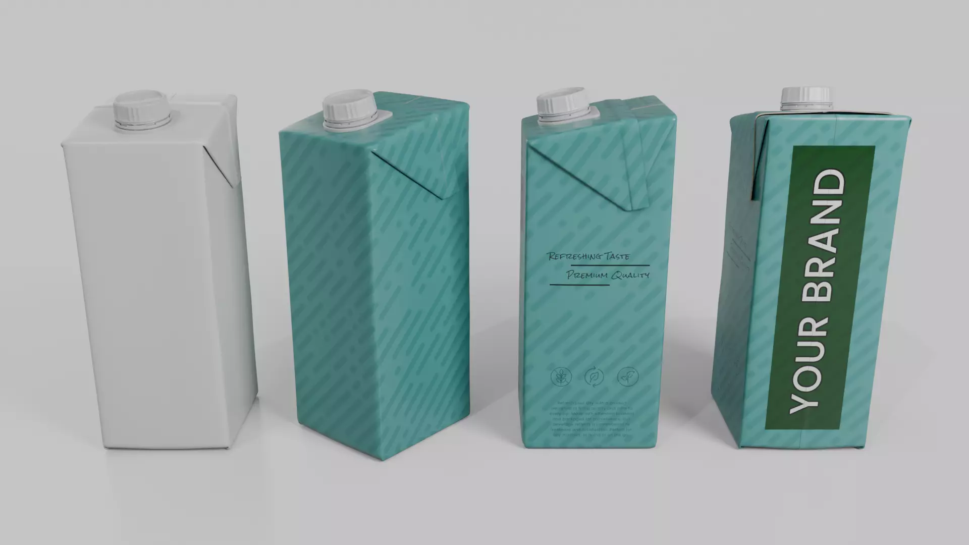 Beverage Carton Everyday Set - Customizable Pack 3D Model Collection_36