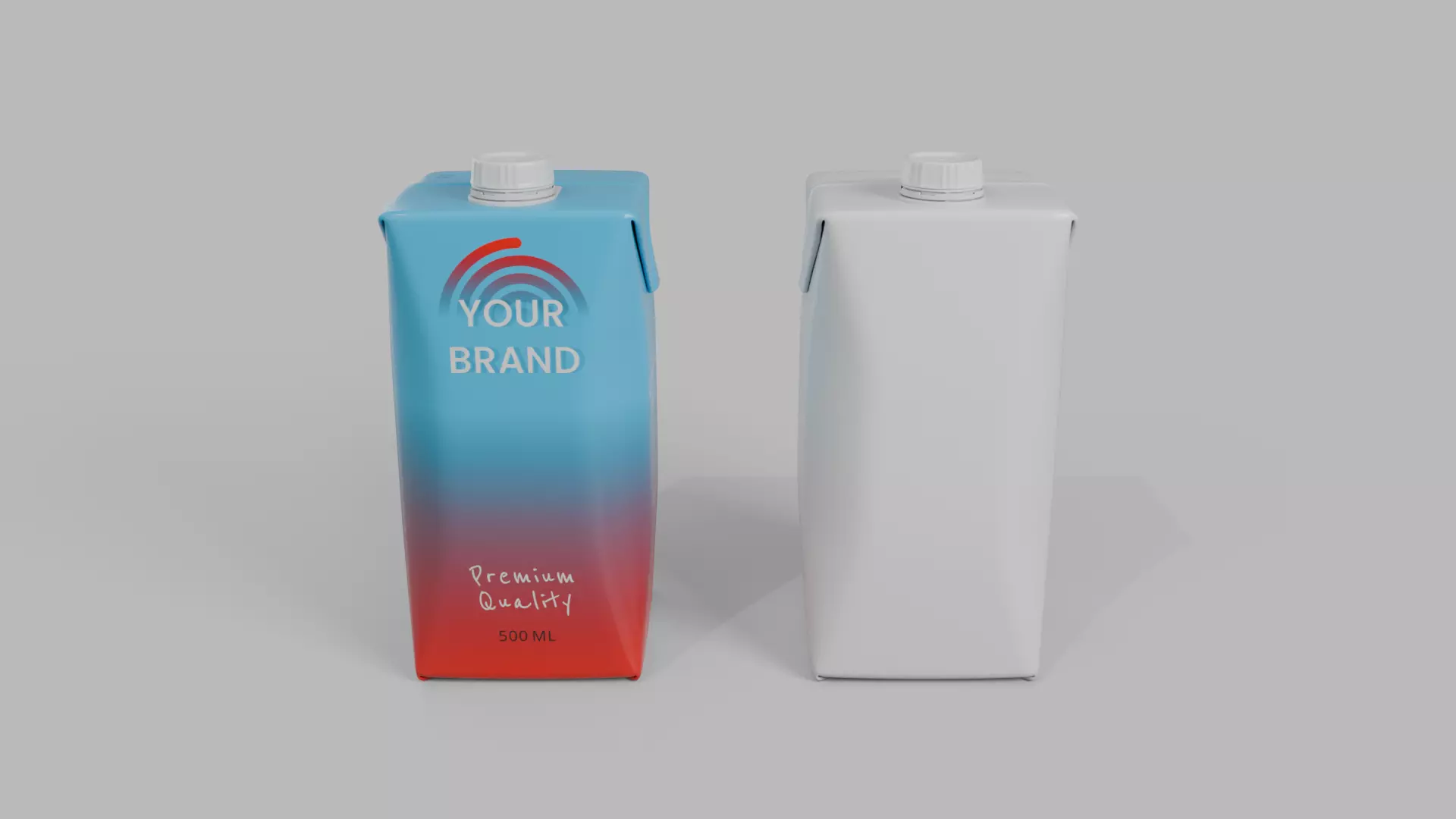 Beverage Carton Everyday Set - Customizable Pack 3D Model Collection_25
