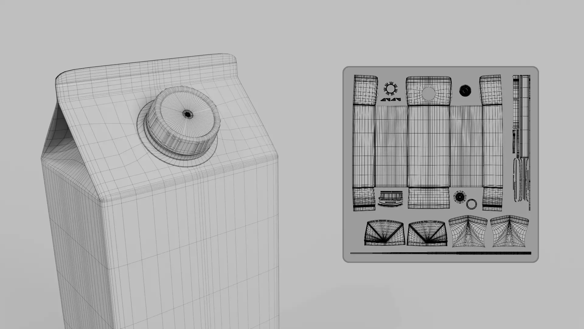 Beverage Carton Everyday Set - Customizable Pack 3D Model Collection_15