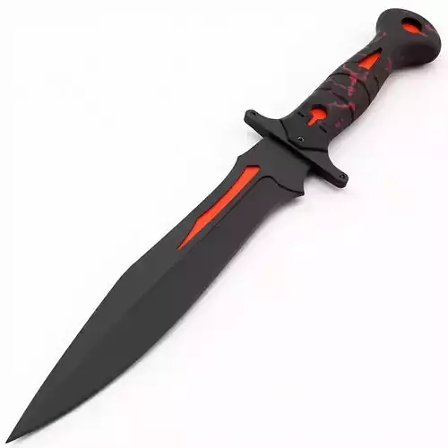 Black Ops Fiery Dagger 3D Model Assassin Weapon