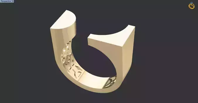 modern geometric ring