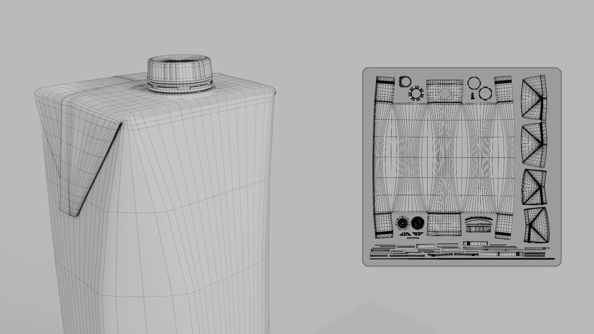 Beverage Carton Family 4-Pack - Customizable Set 3D Model Collection_39