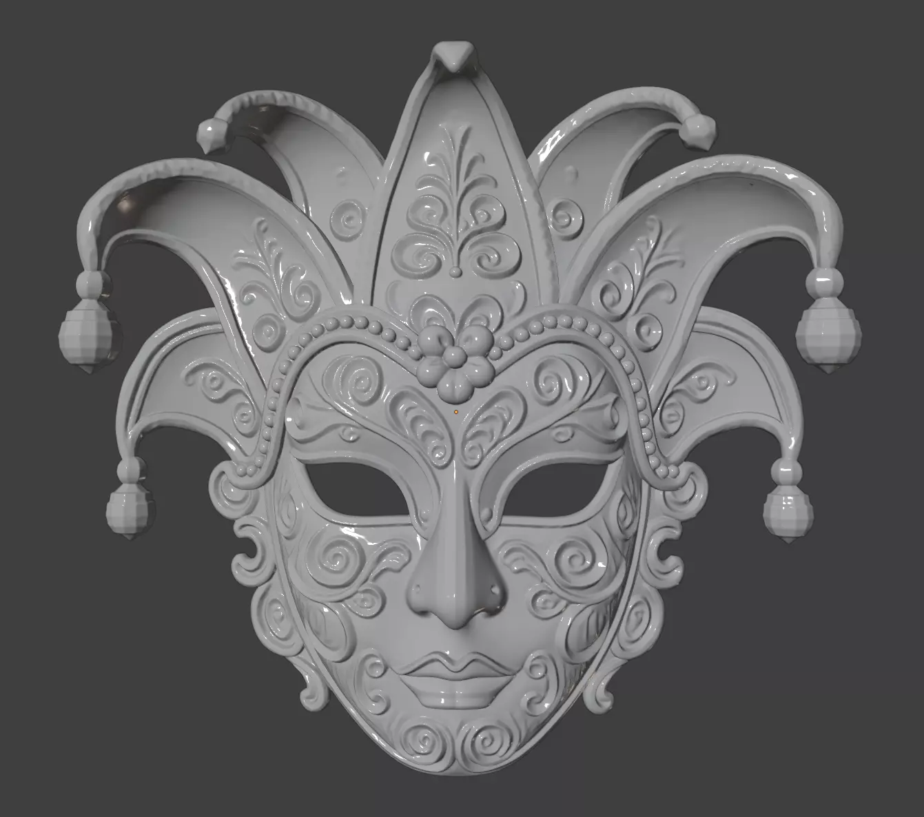 ARLECCHINO MASK 3D print model_2