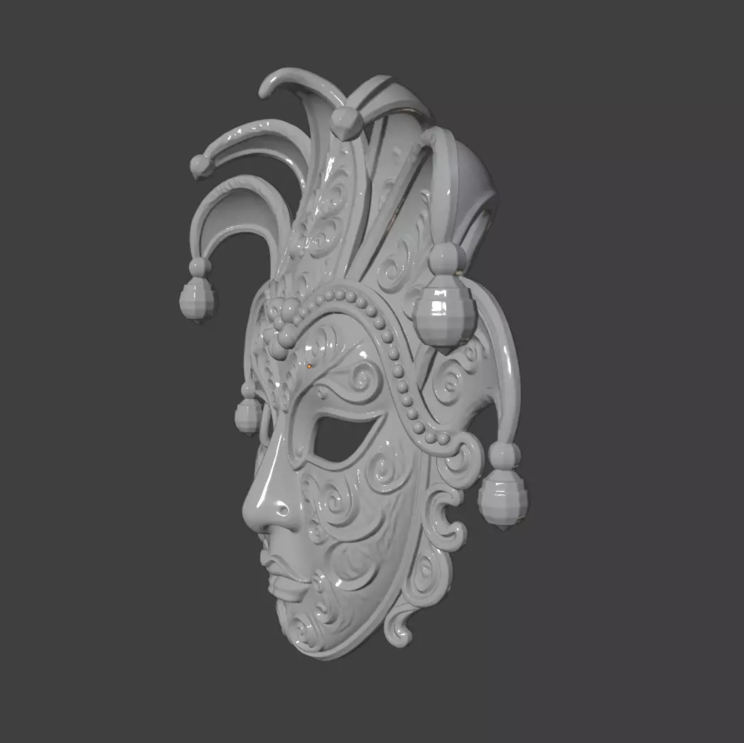 ARLECCHINO MASK 3D print model_3