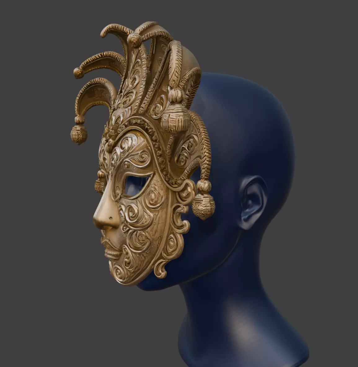 ARLECCHINO MASK 3D print model_1
