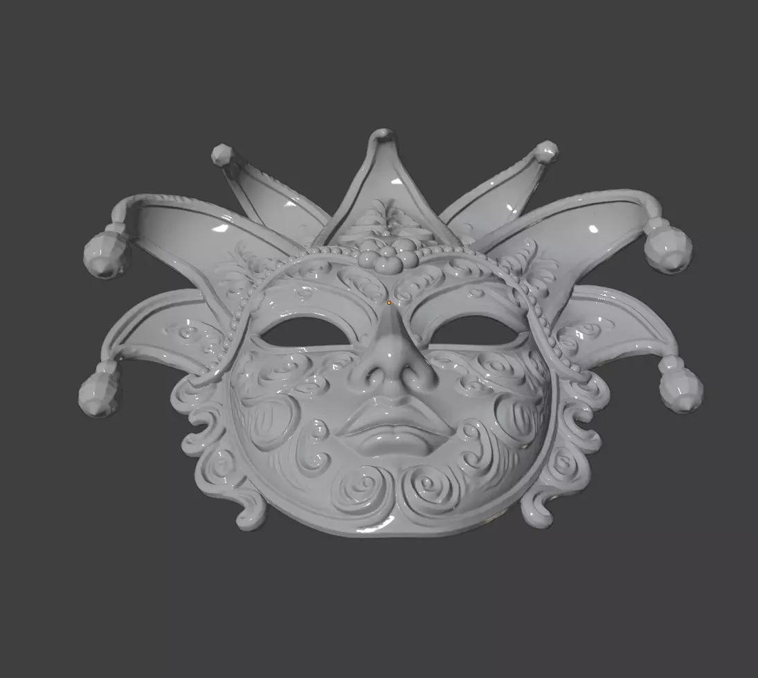 ARLECCHINO MASK 3D print model_5
