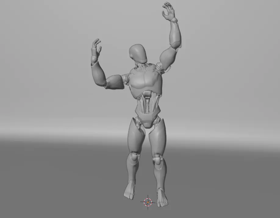 Humanoid Robot Game Ready PBR Unreal Engine and Unity Compatible Low-poly 3D model_9