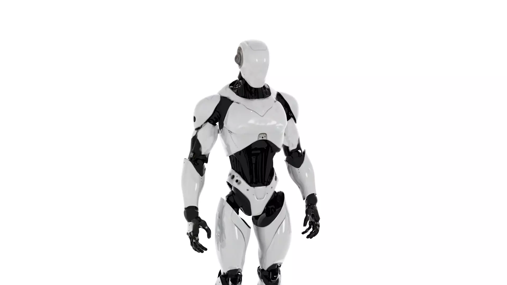 Humanoid Robot Game Ready PBR Unreal Engine and Unity Compatible Low-poly 3D model_4