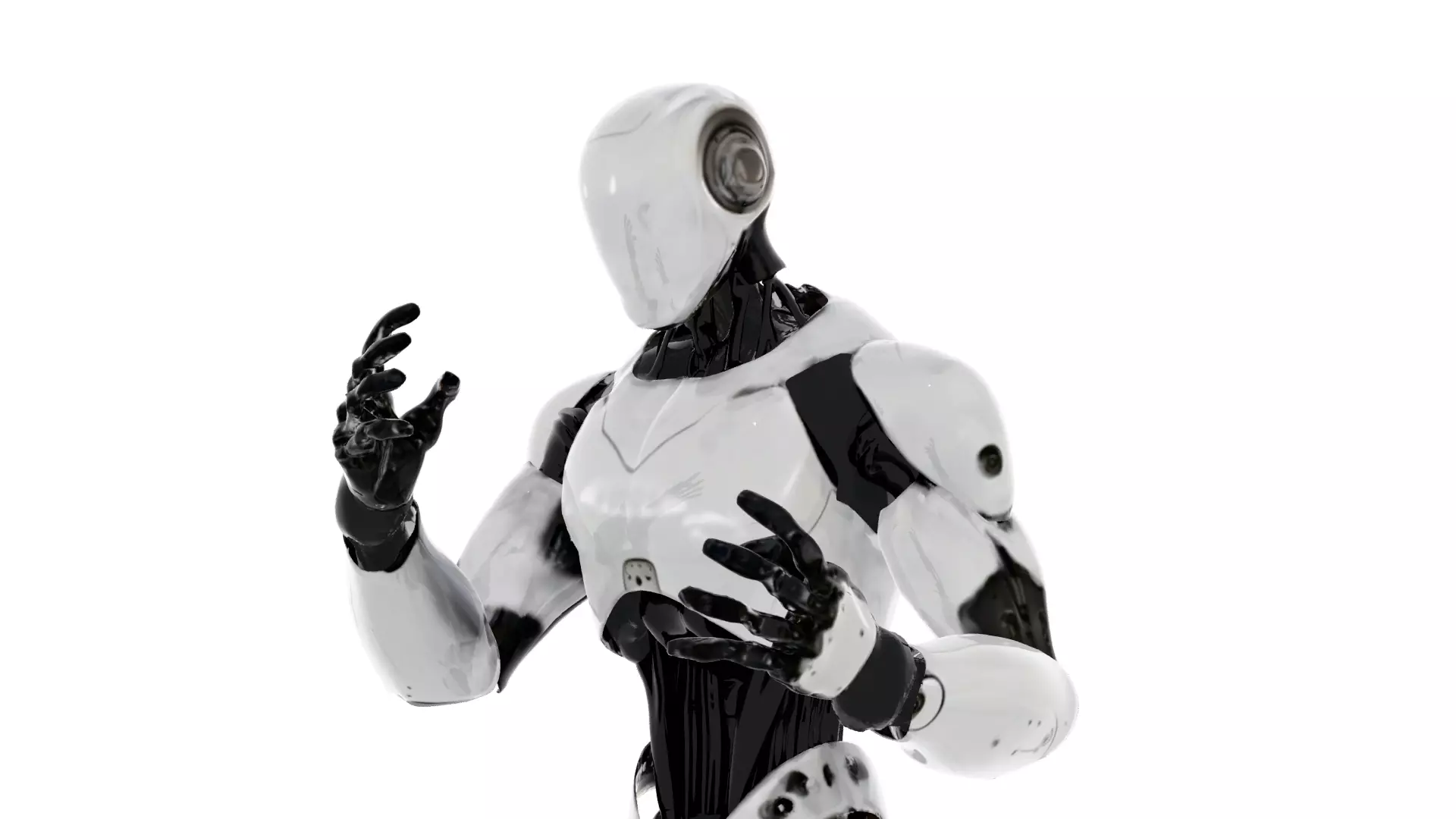 Humanoid Robot Game Ready PBR Unreal Engine and Unity Compatible Low-poly 3D model_5