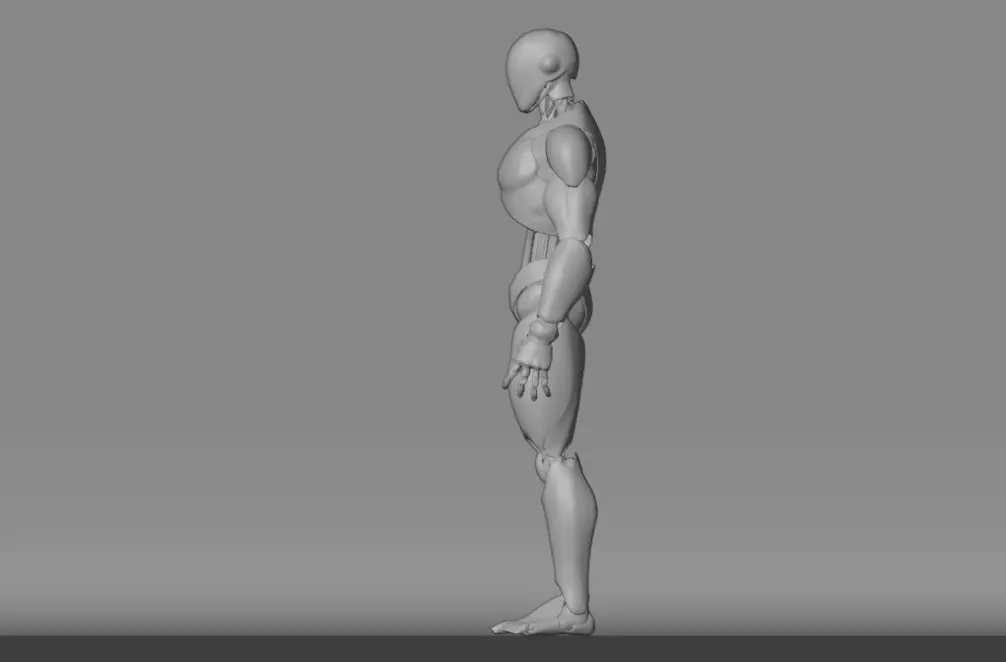 Humanoid Robot Game Ready PBR Unreal Engine and Unity Compatible Low-poly 3D model_10