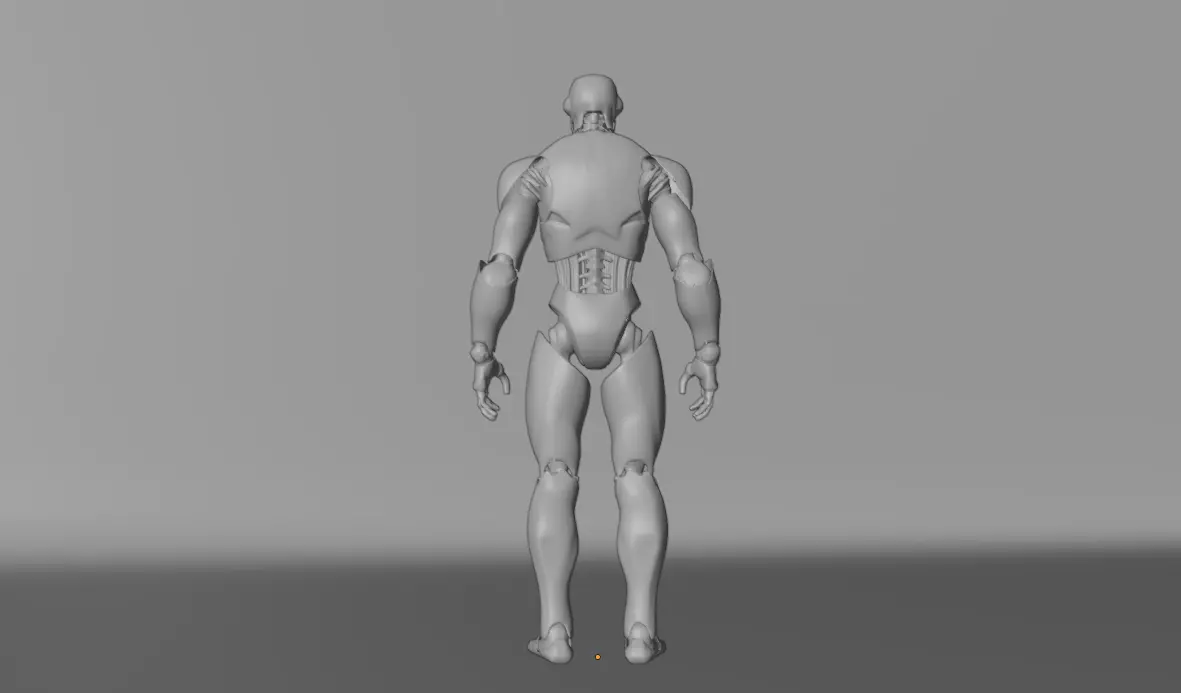 Humanoid Robot Game Ready PBR Unreal Engine and Unity Compatible Low-poly 3D model_11