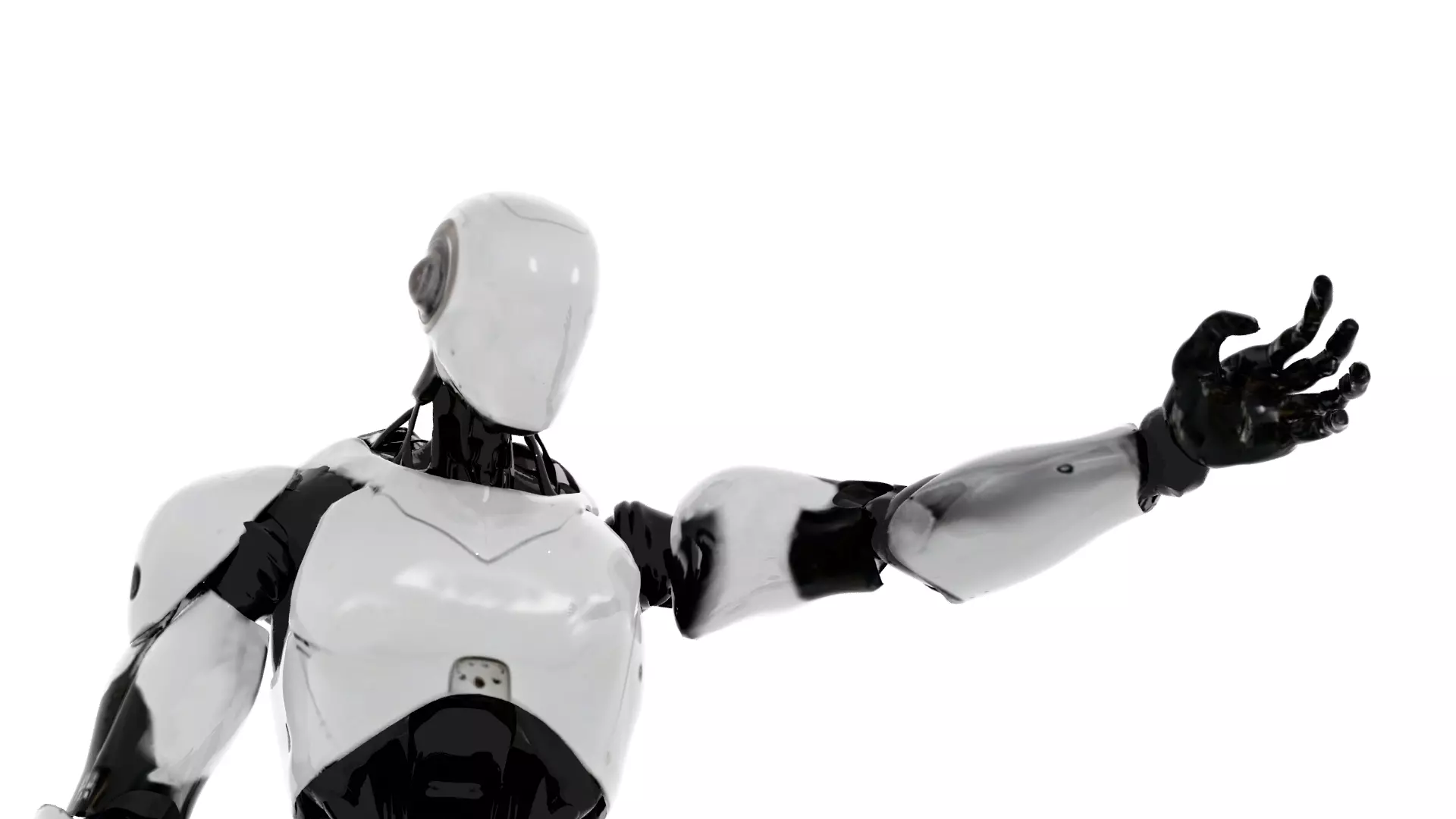 Humanoid Robot Game Ready PBR Unreal Engine and Unity Compatible Low-poly 3D model_6