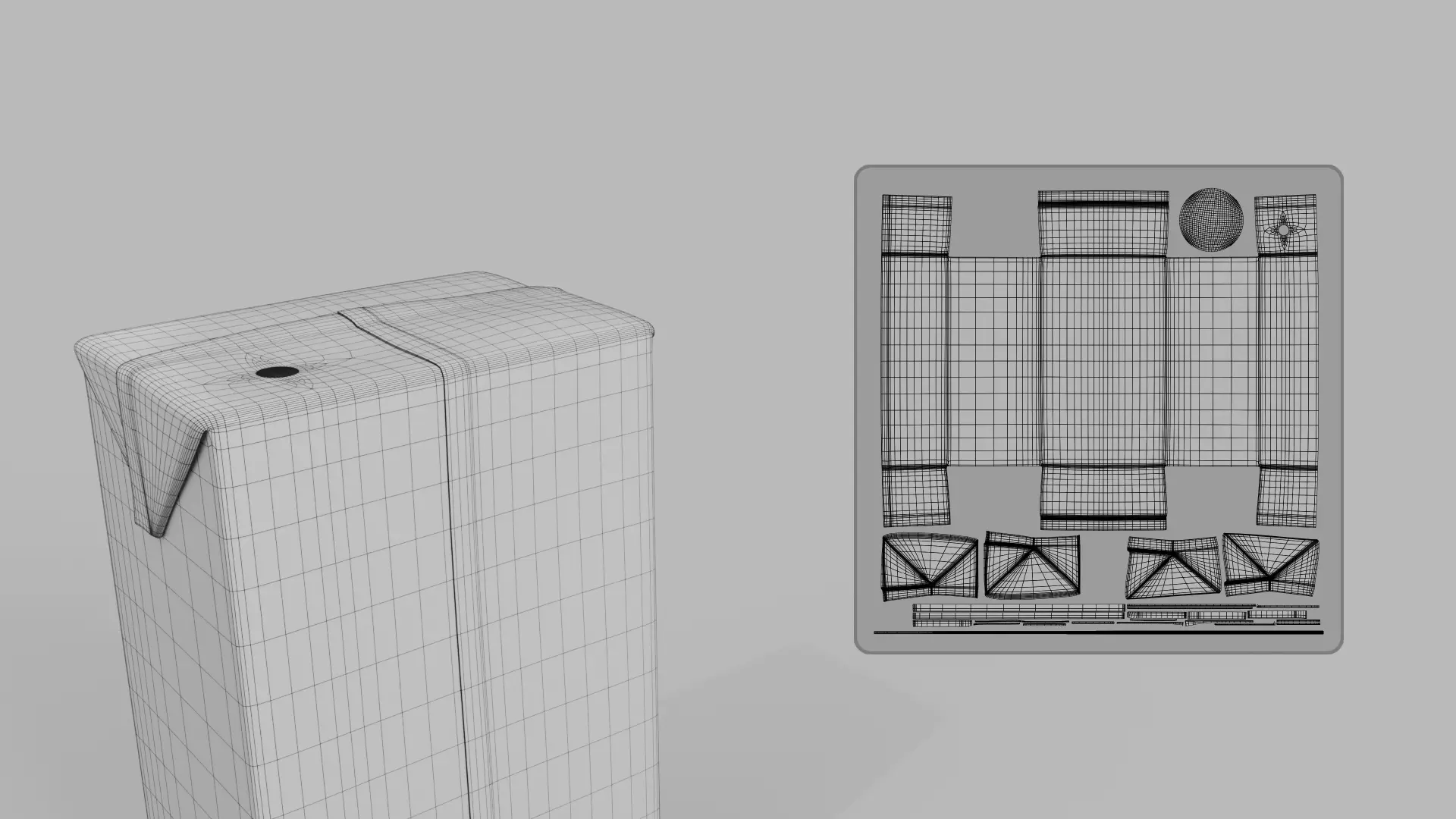 Beverage Carton Compact Set - Customizable Pack 3D Model Collection_23