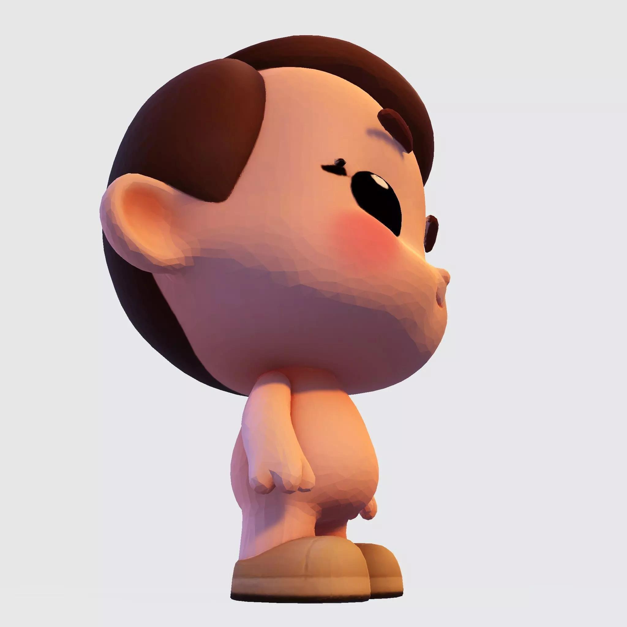 Cute Chibi Boy 3D Print Model 3D print model_16