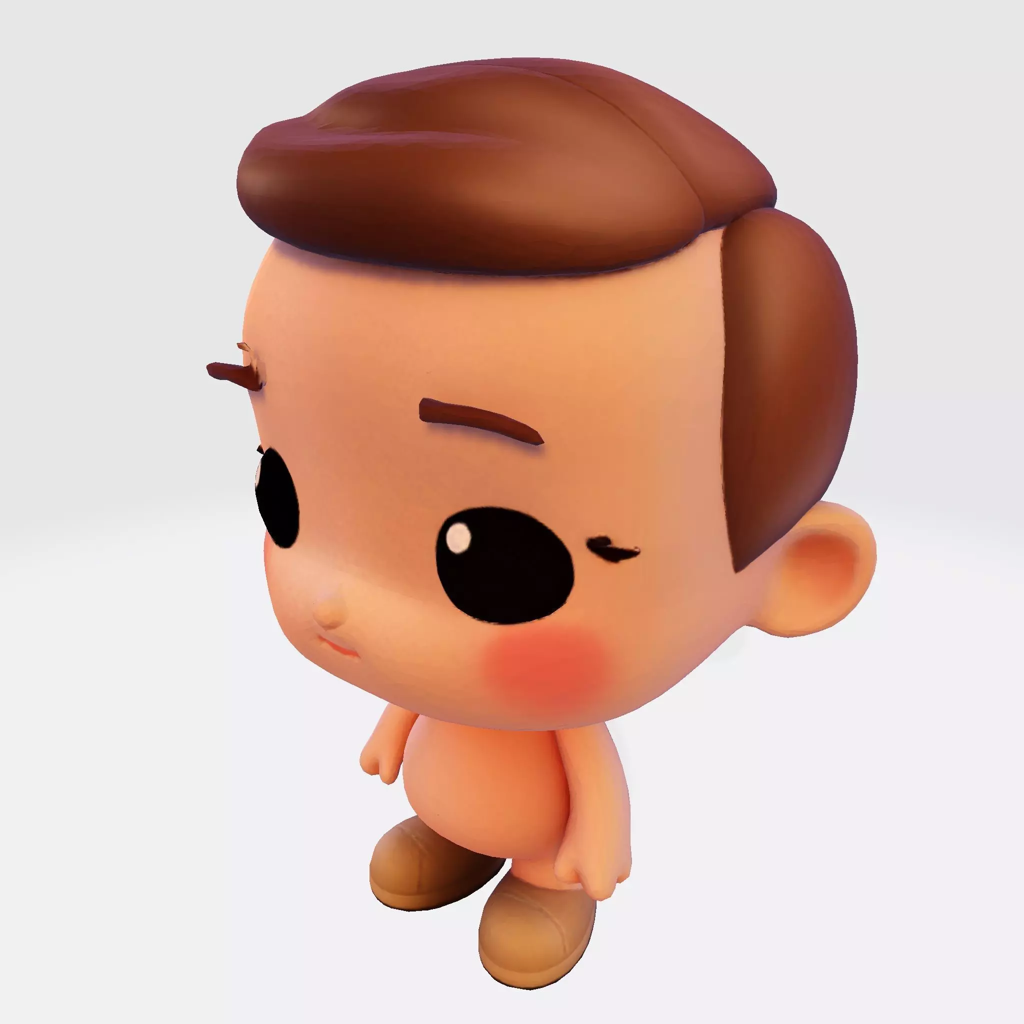 Cute Chibi Boy 3D Print Model 3D print model_12