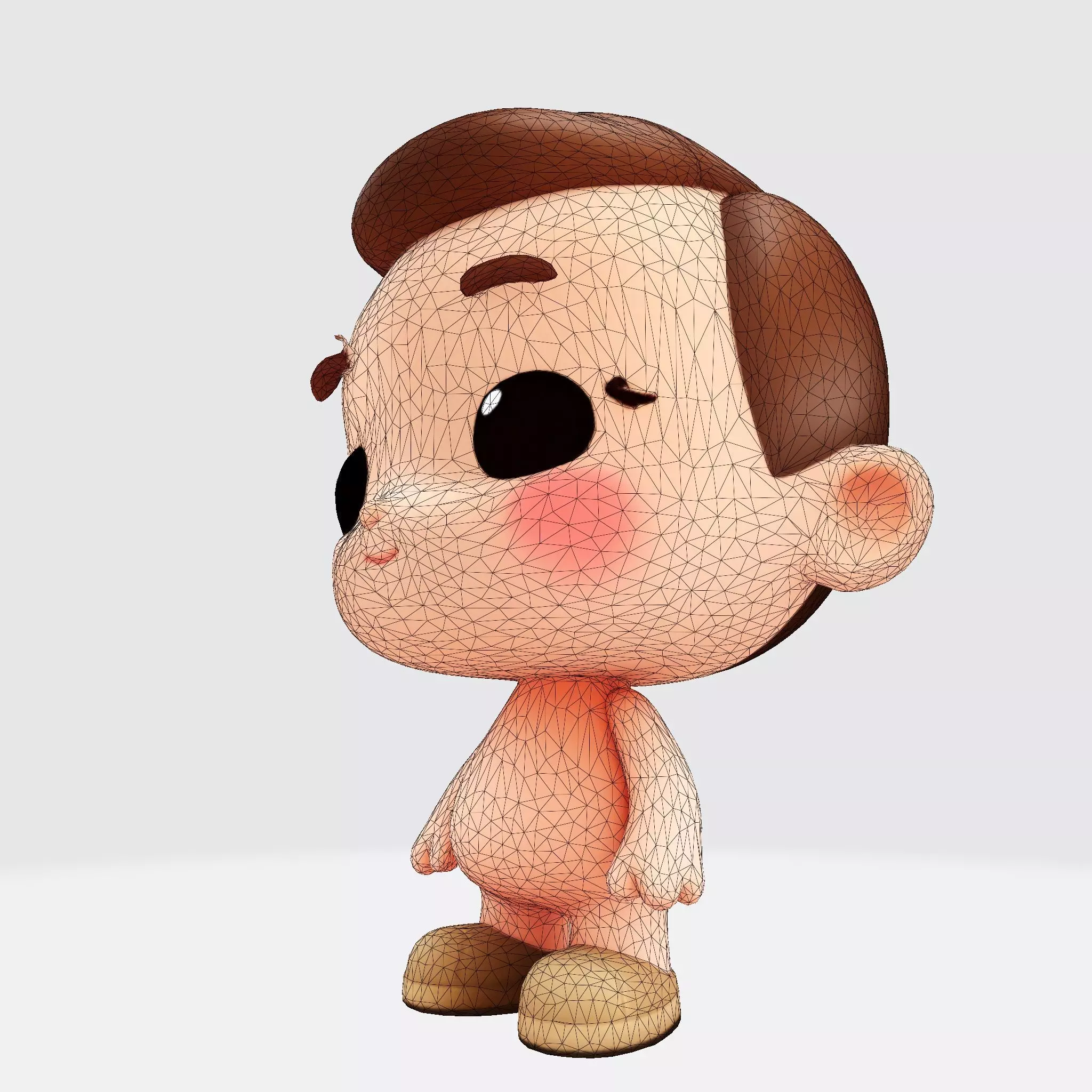 Cute Chibi Boy 3D Print Model 3D print model_30