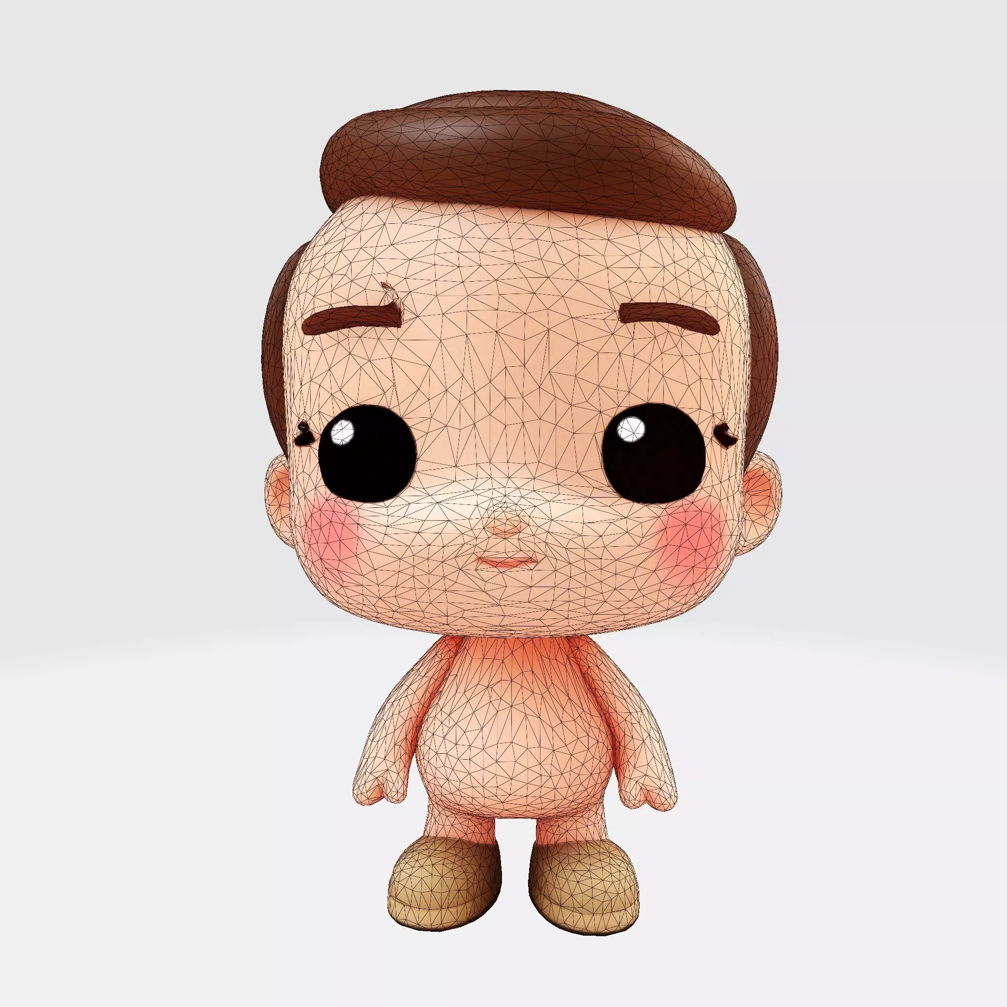 Cute Chibi Boy 3D Print Model 3D print model_34