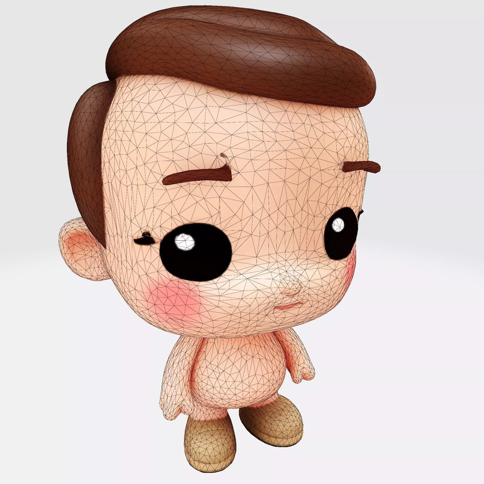 Cute Chibi Boy 3D Print Model 3D print model_28