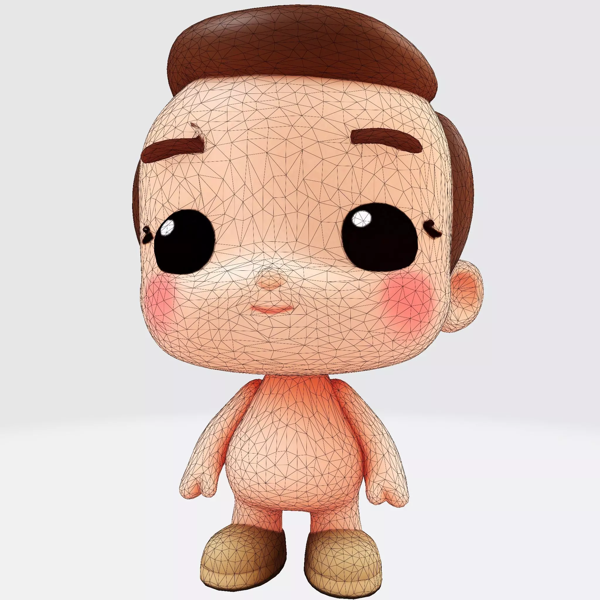 Cute Chibi Boy 3D Print Model 3D print model_29