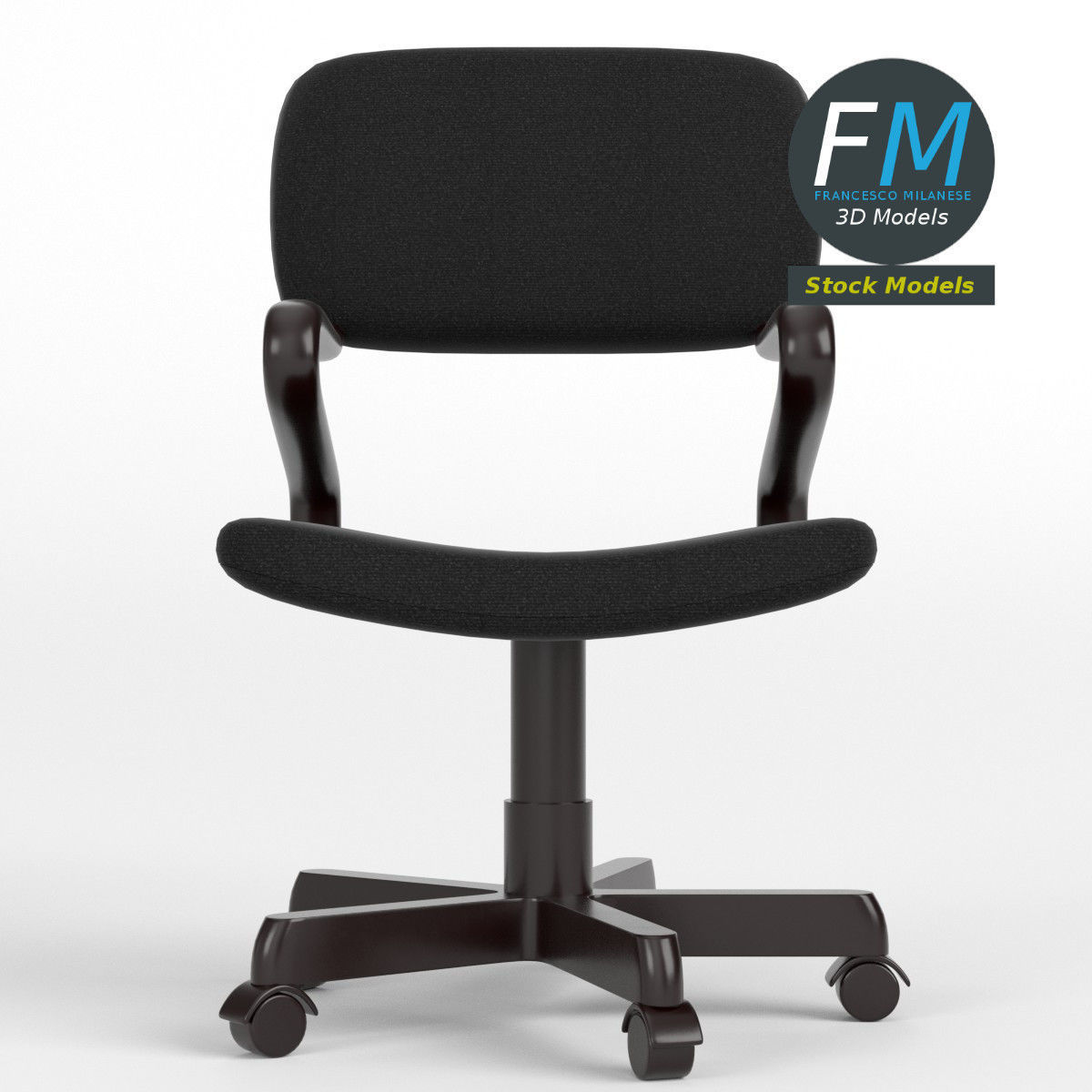 Office chair 1 3D model_3