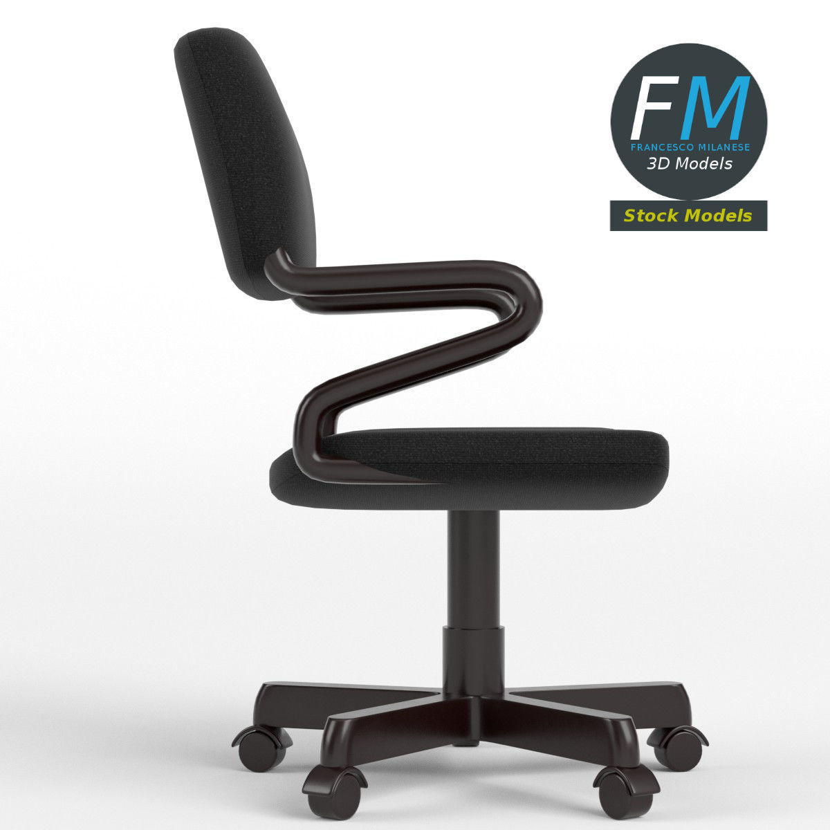 Office chair 1 3D model_4