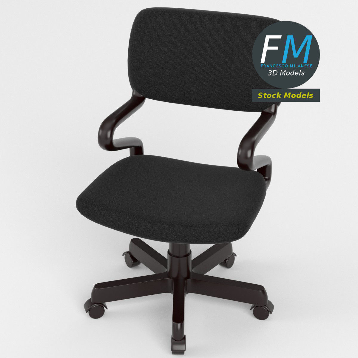 Office chair 1 3D model_2