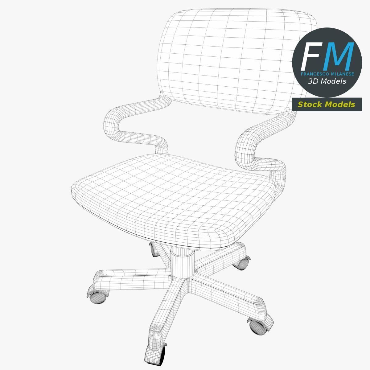 Office chair 1 3D model_7