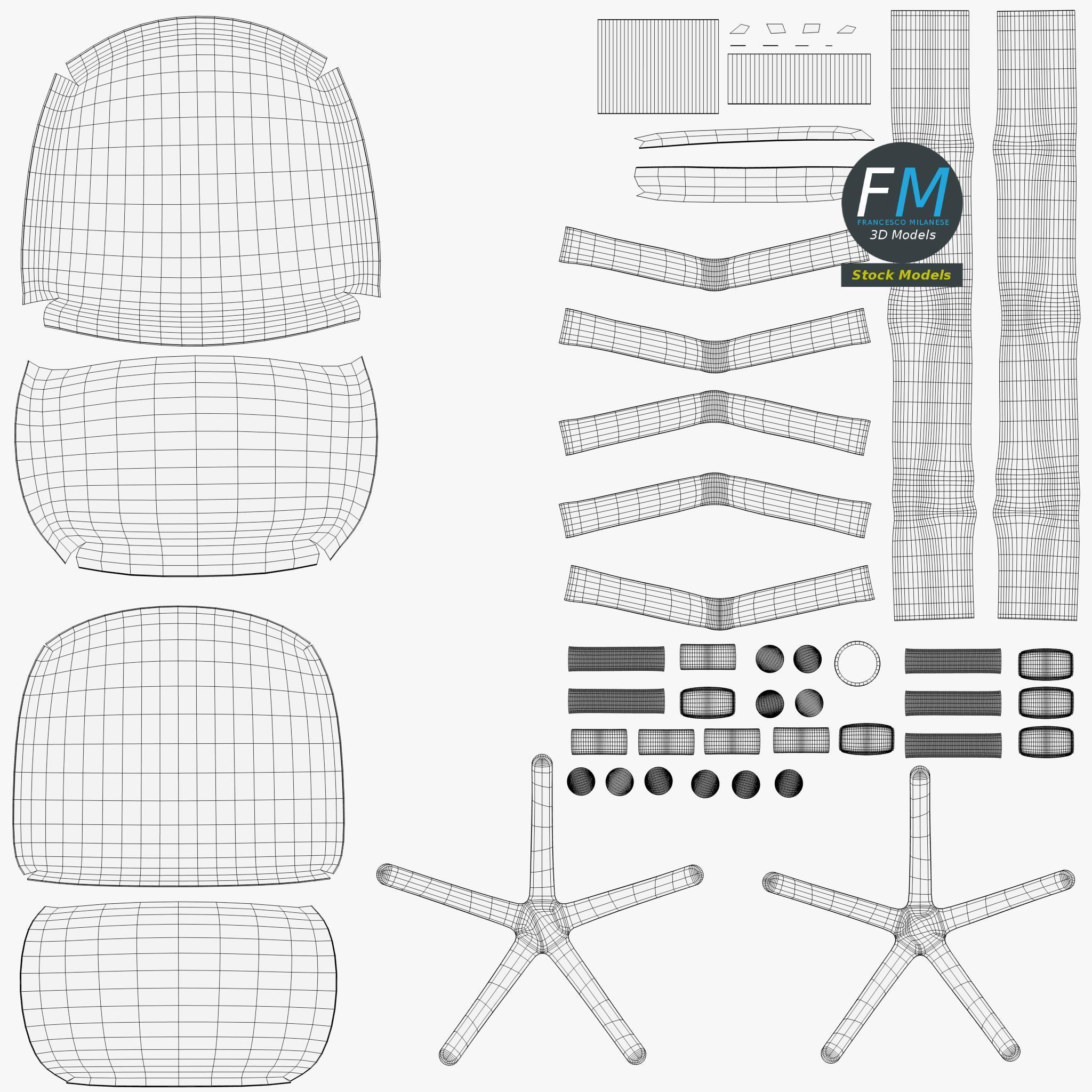 Office chair 1 3D model_11
