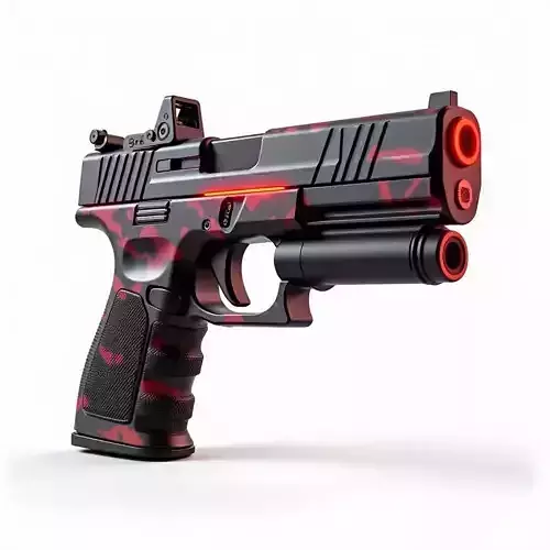 Tactical Inferno Pistol 3D Model Elite Commando Sidearm