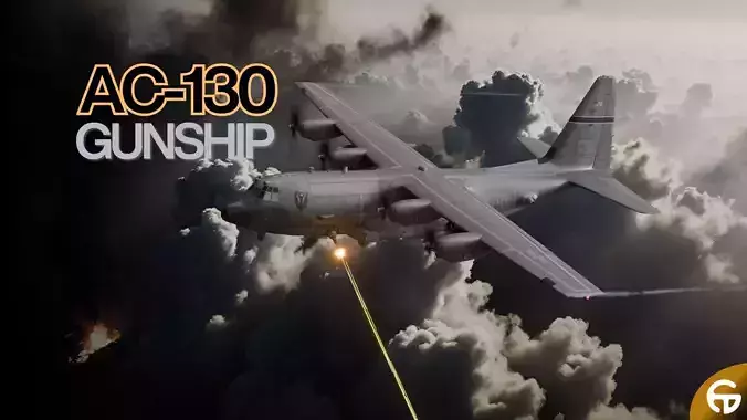 Realistic AC130 Gunship Game Ready Low-poly 3D model