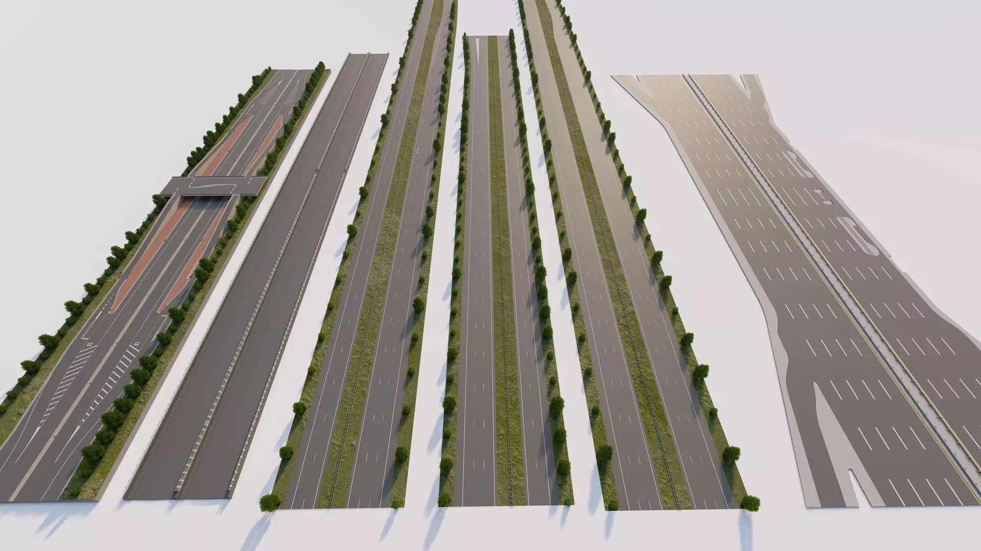 Road Pack - Extended-City Roads 3D model_7