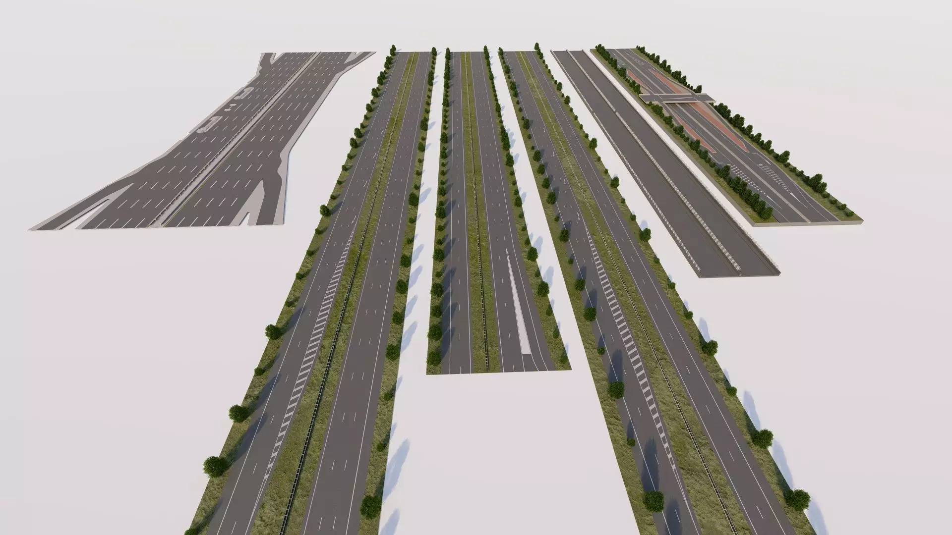 Road Pack - Extended-City Roads 3D model_8