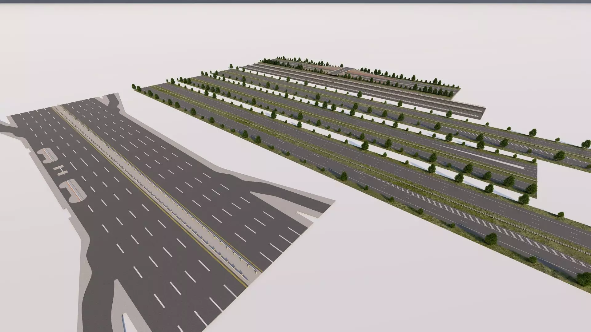 Road Pack - Extended-City Roads 3D model_9