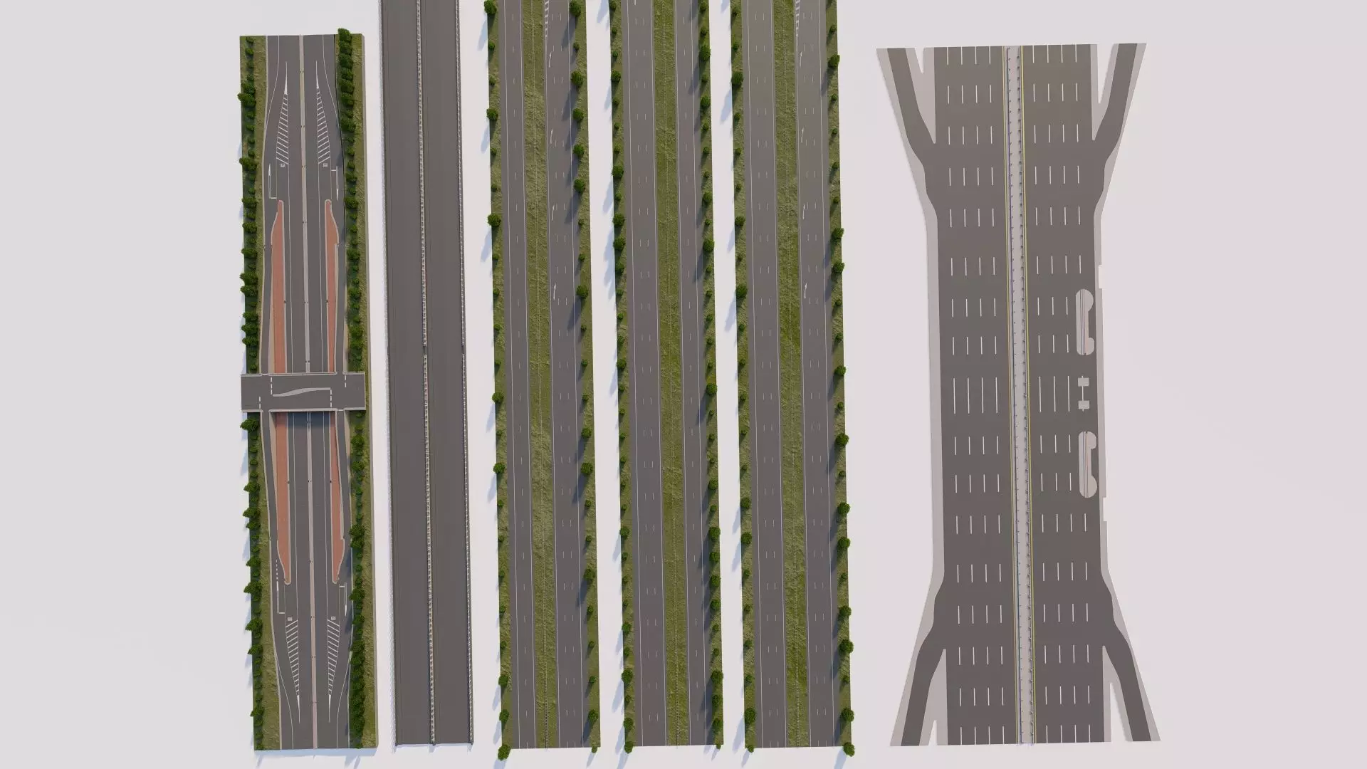 Road Pack - Extended-City Roads 3D model_1