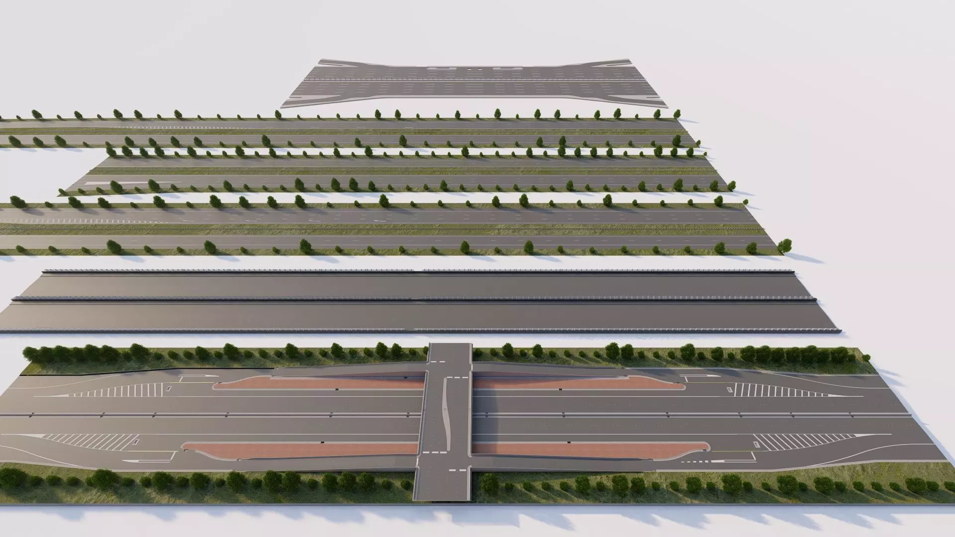 Road Pack - Extended-City Roads 3D model_4