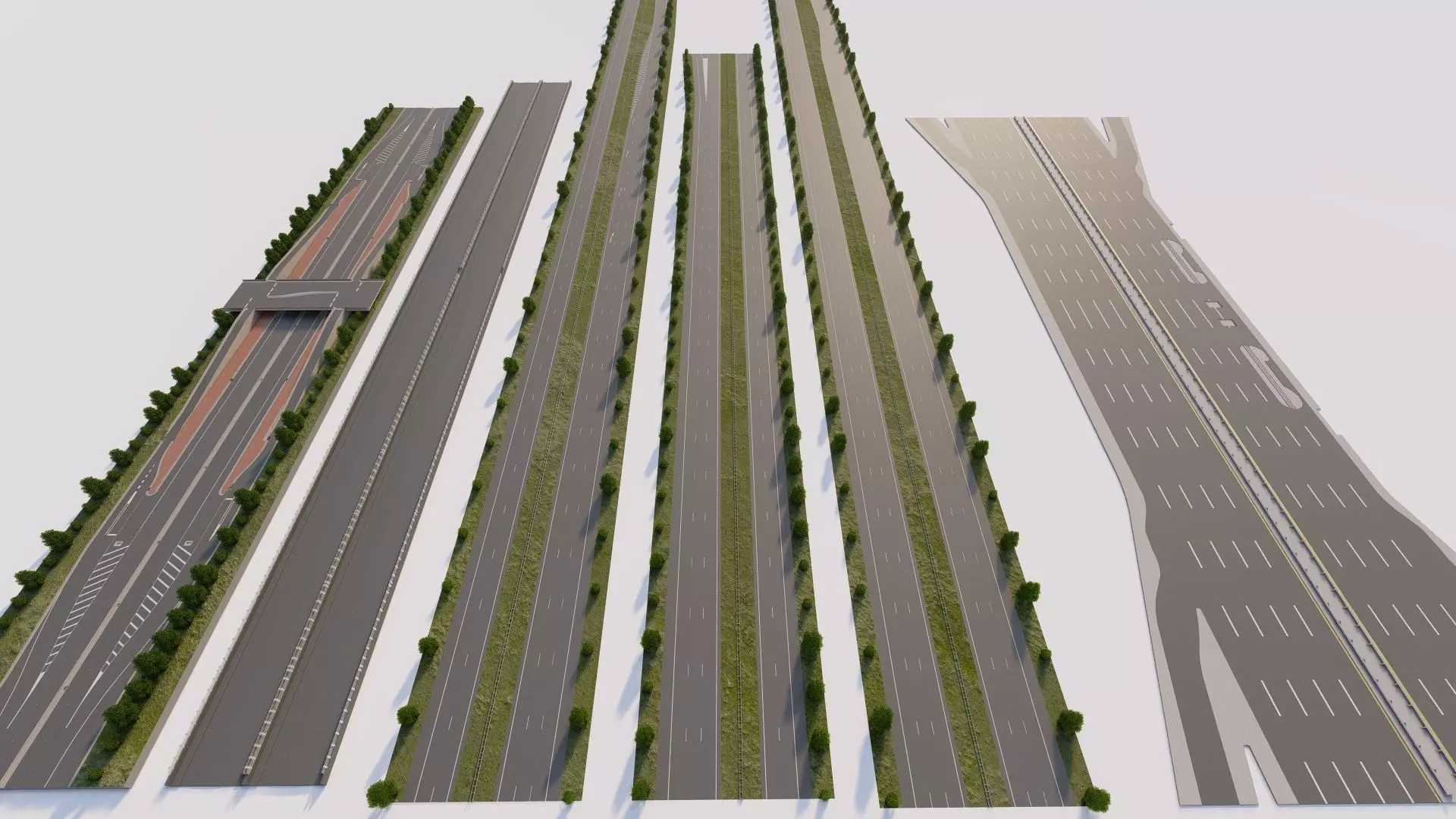 Road Pack - Extended-City Roads 3D model_0