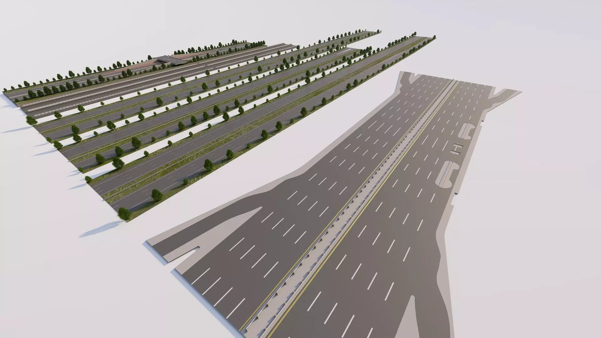 Road Pack - Extended-City Roads 3D model_6
