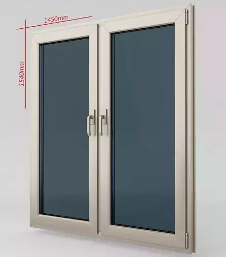Plastic casement window 04 3D model