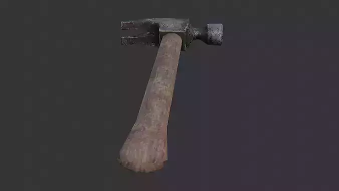 Hammer with Wooden Handle and Metal Head