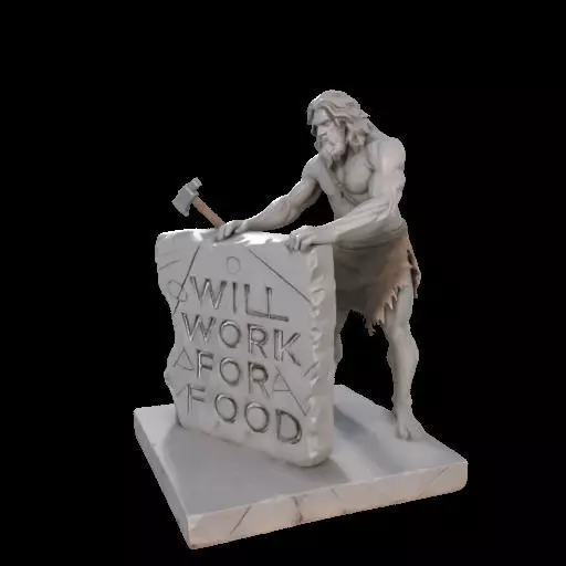 Caveman Carving 3D print model_22