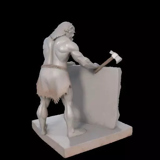 Caveman Carving 3D print model_7
