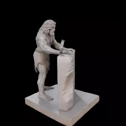 Caveman Carving 3D print model_29