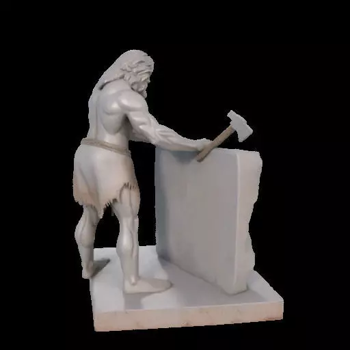 Caveman Carving 3D print model_5